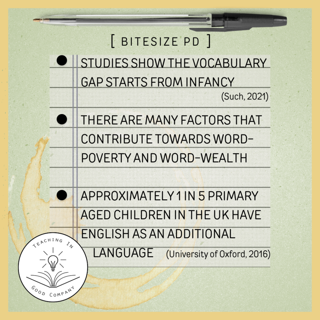 Details about the origin of the vocabulary gap and contributing factors
