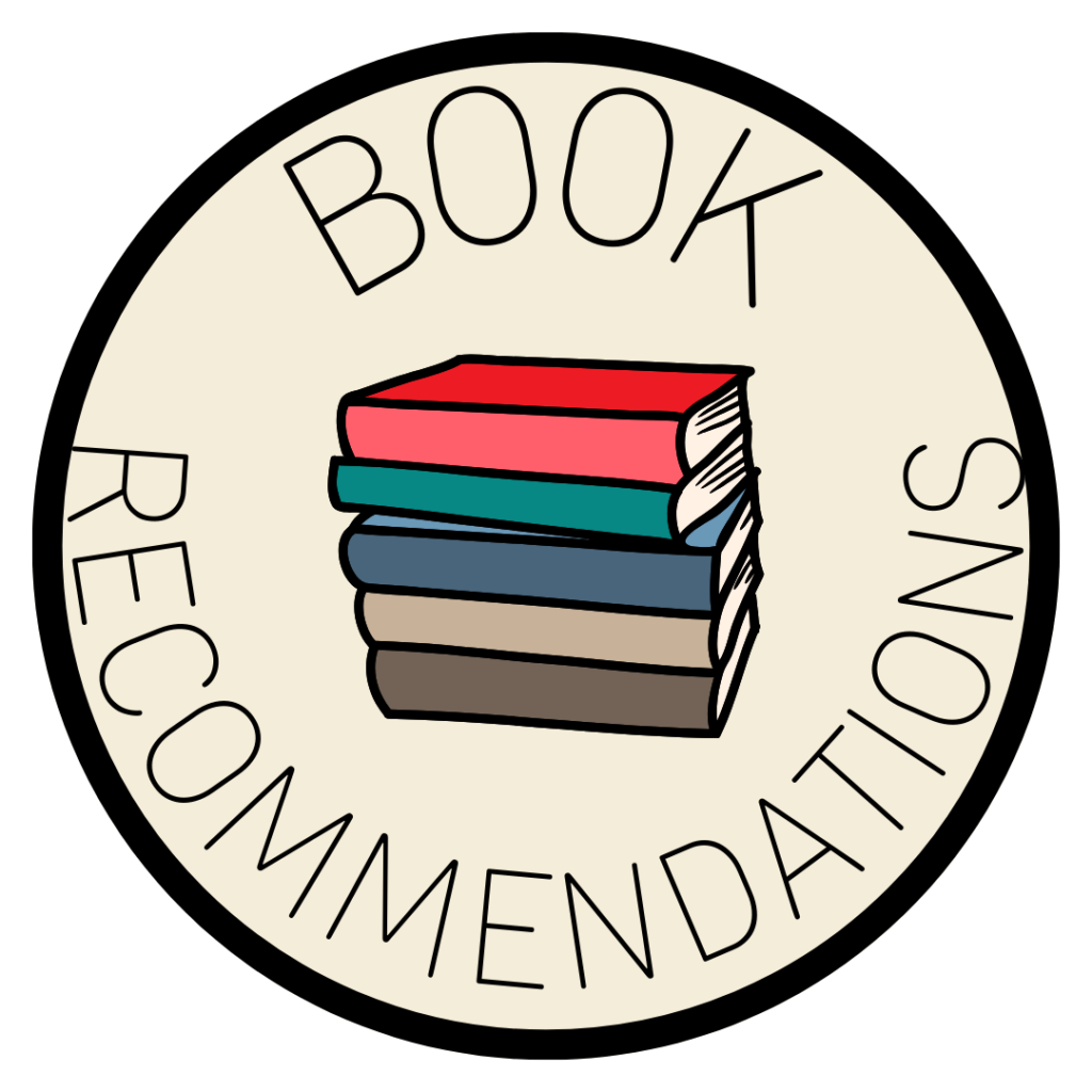 The Teaching In Good Company Book Recommendations icon is a cream circle with an graphic of a stack go books